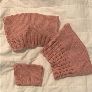 Three handmade pussy hats
